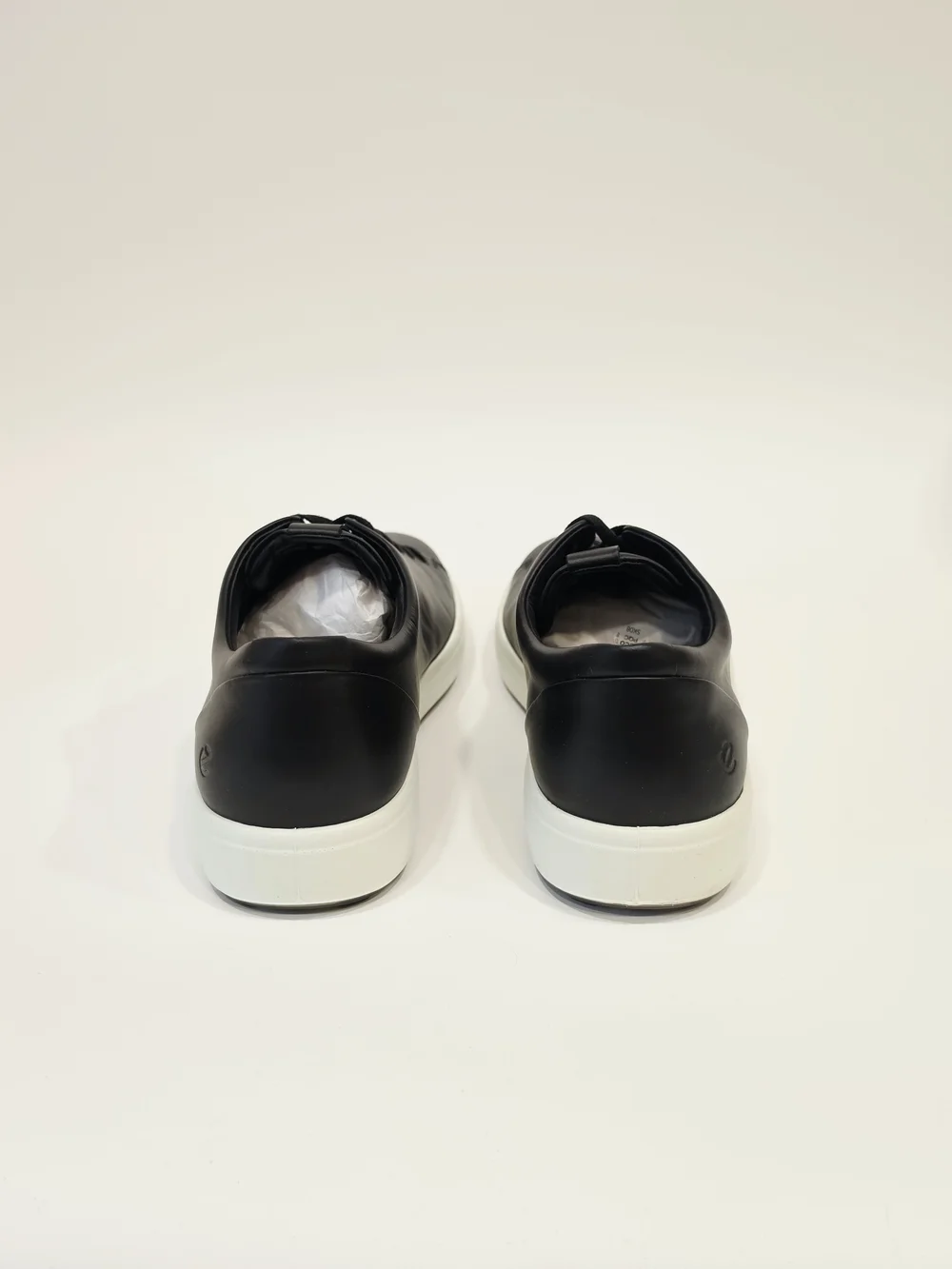 Ecco Soft 7 Mens Black Leather Low-Top Sneakers Size EU 46 / US 12-12.5